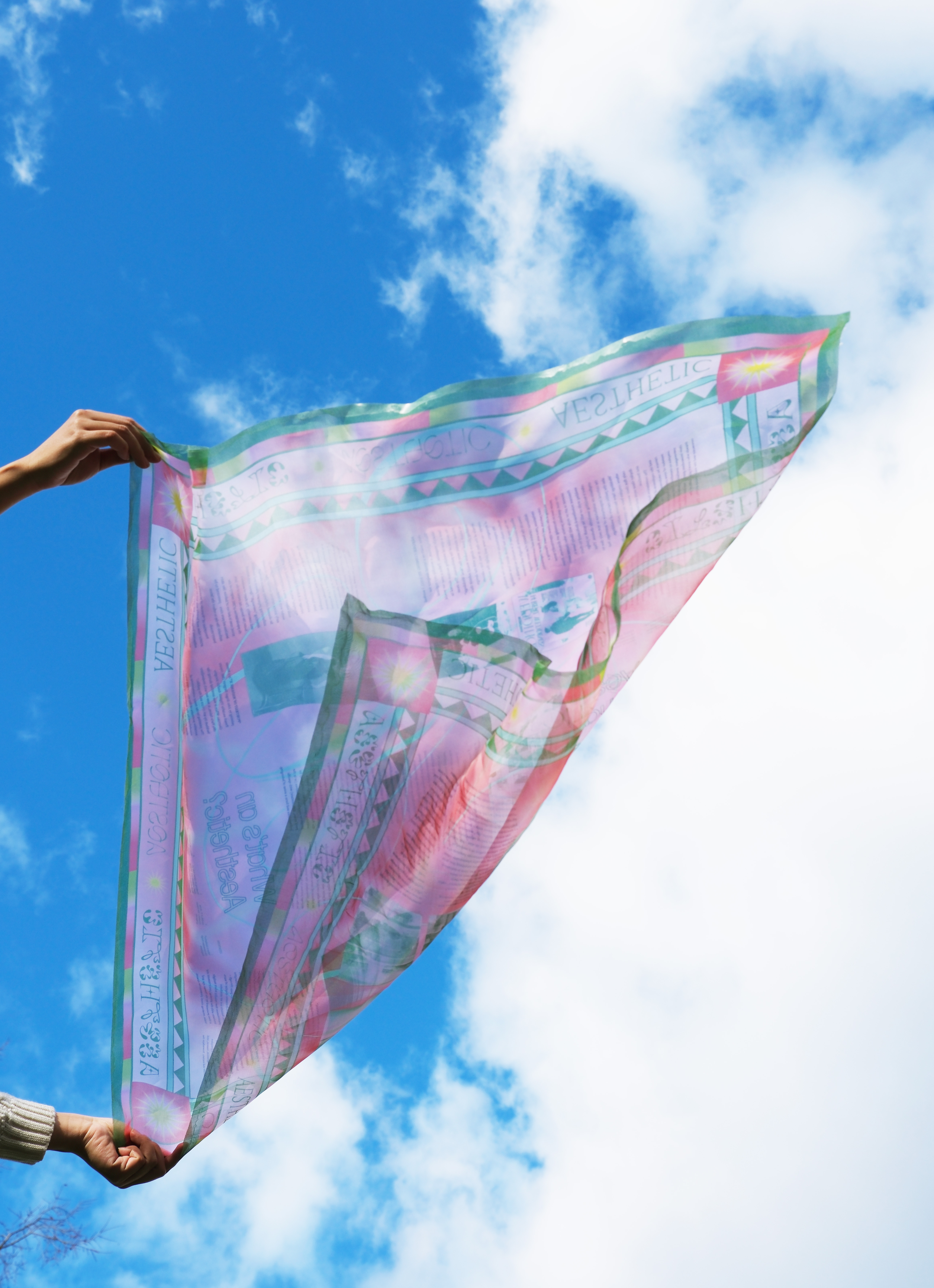 Photograph of the Aesthetic Scarf on a model