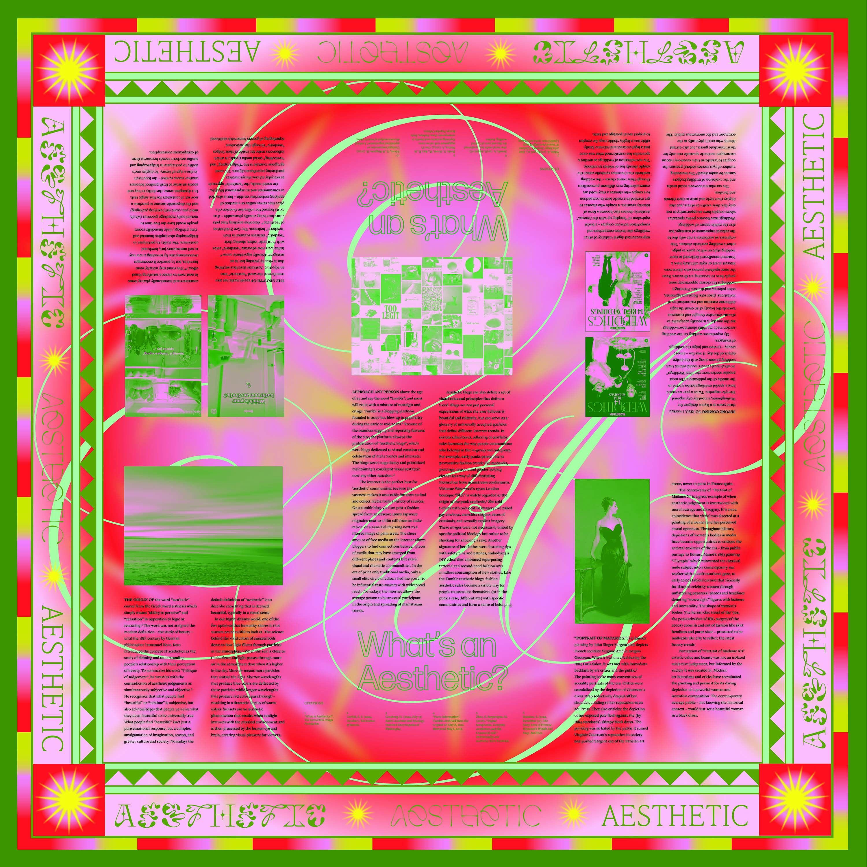 Silk scarf design from Aesthetic Scarf