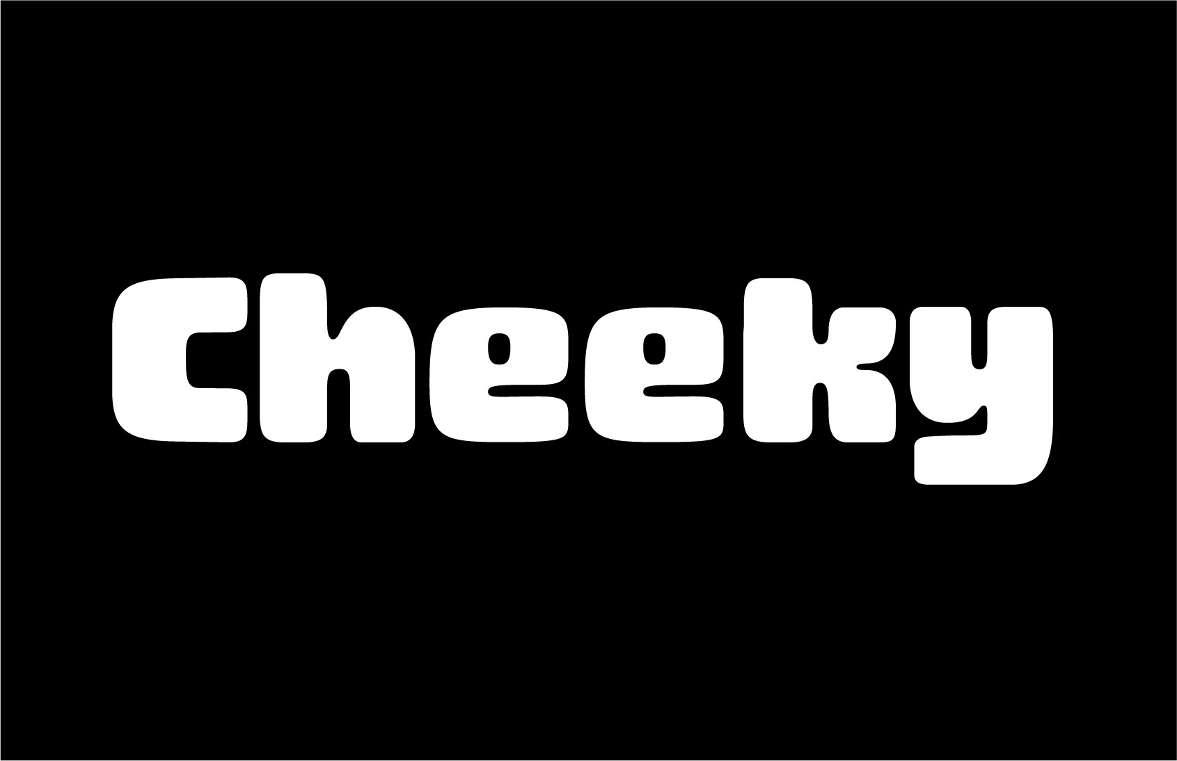 Cheeky Typeface specimen sheet