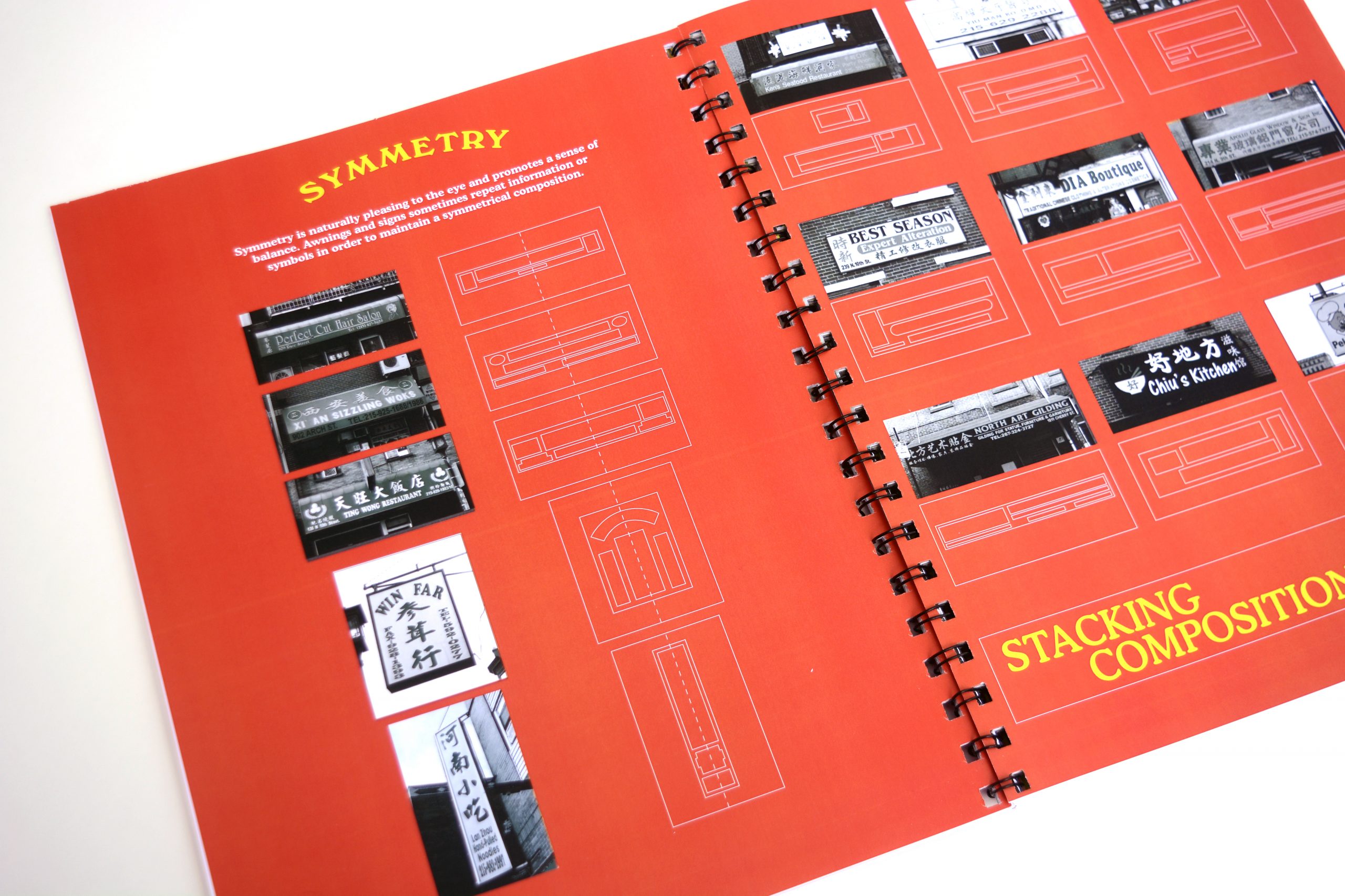 Spread from Chinatown Vernacular research book