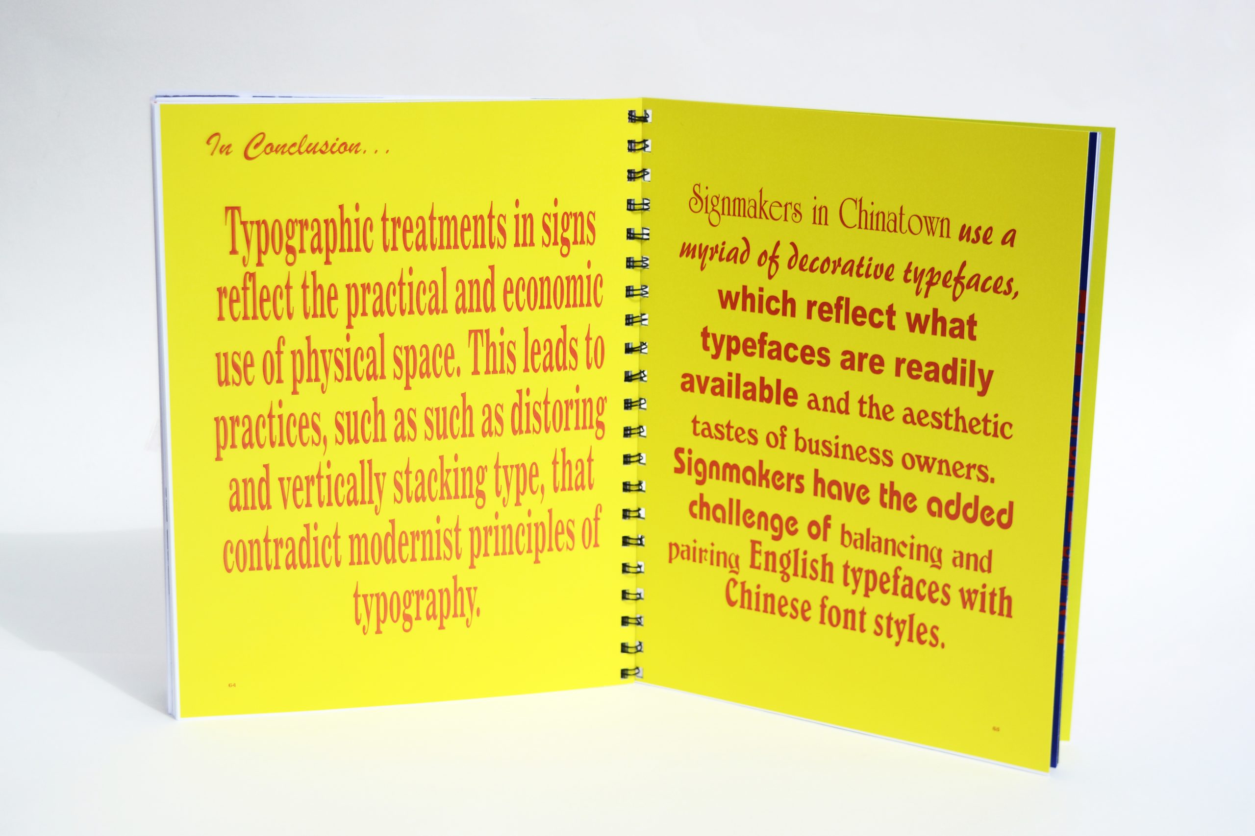 Spread from Chinatown Vernacular research book