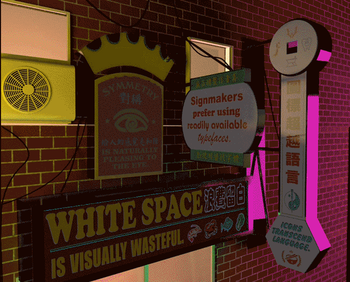 Animated signage study from Chinatown Vernacular