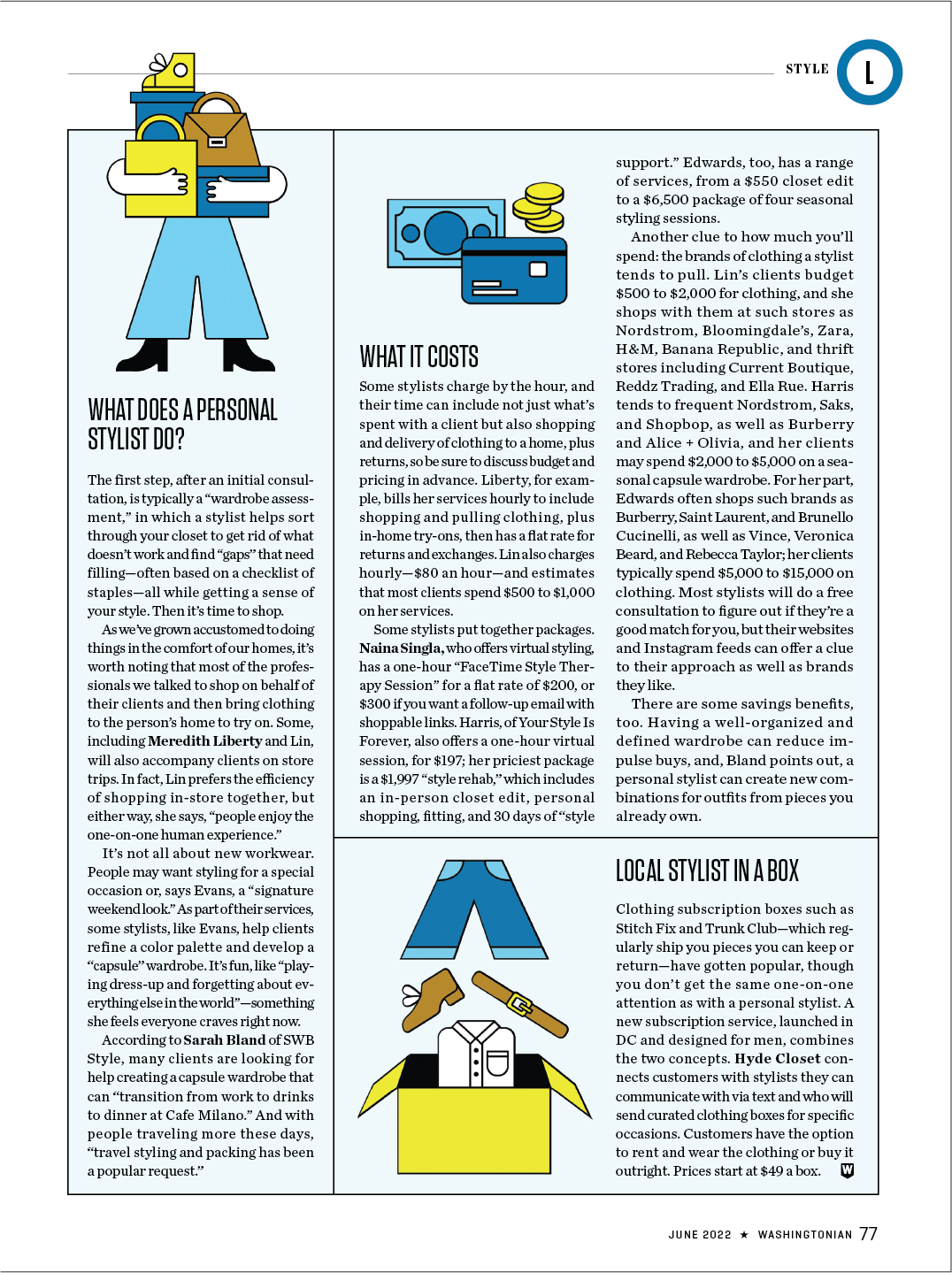 Editorial illustration of Bob for the Taste, Lifestyle, and Home section