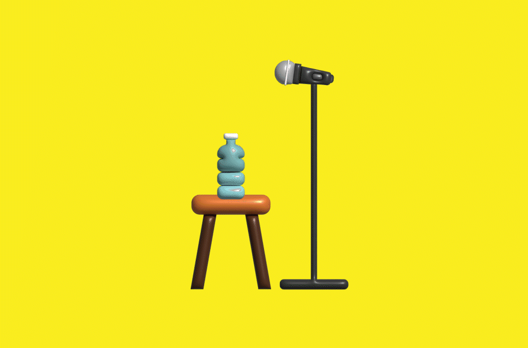 Open Mic illustration for Washingtonian Magazine
